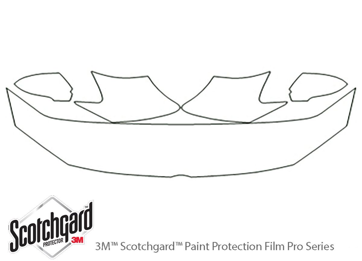 Volkswagen Jetta 2011-2018 3M Clear Bra Hood Paint Protection Kit Diagram