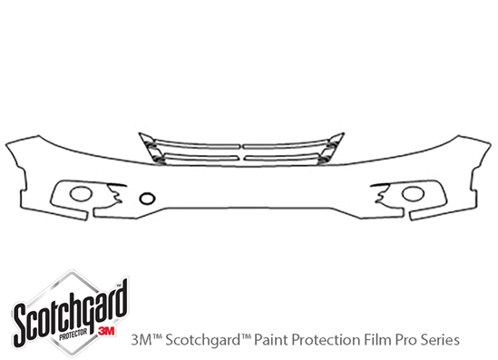 Volkswagen Tiguan 2012-2017 3M Clear Bra Bumper Paint Protection Kit Diagram