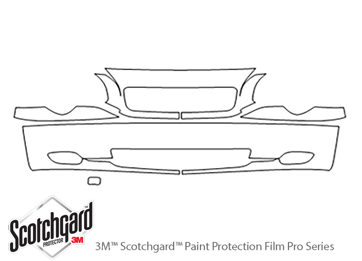 Volvo S80 2004-2006 3M Clear Bra Bumper Paint Protection Kit Diagram