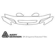 Acura CL 1997-1999 Avery Dennison Clear Bra Hood Paint Protection Kit Diagram