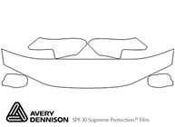 Acura EL 1997-2000 Avery Dennison Clear Bra Hood Paint Protection Kit Diagram