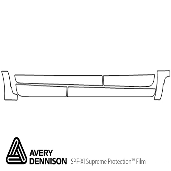 Acura ILX 2016-2018 Avery Dennison Clear Bra Door Cup Paint Protection Kit Diagram