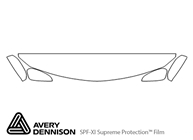 Acura ILX 2019-2022 Avery Dennison Clear Bra Hood Paint Protection Kit Diagram