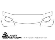 Acura MDX 2001-2006 Avery Dennison Clear Bra Hood Paint Protection Kit Diagram
