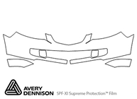 Acura MDX 2004-2006 Avery Dennison Clear Bra Bumper Paint Protection Kit Diagram