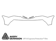 Acura MDX 2007-2009 Avery Dennison Clear Bra Door Cup Paint Protection Kit Diagram
