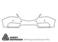 Acura MDX 2014-2016 Avery Dennison Clear Bra Bumper Paint Protection Kit Diagram