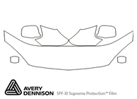 Acura RSX 2002-2004 Avery Dennison Clear Bra Hood Paint Protection Kit Diagram