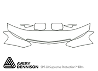 Acura TL 1999-2001 Avery Dennison Clear Bra Hood Paint Protection Kit Diagram