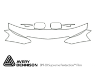 Acura TL 2002-2003 Avery Dennison Clear Bra Hood Paint Protection Kit Diagram