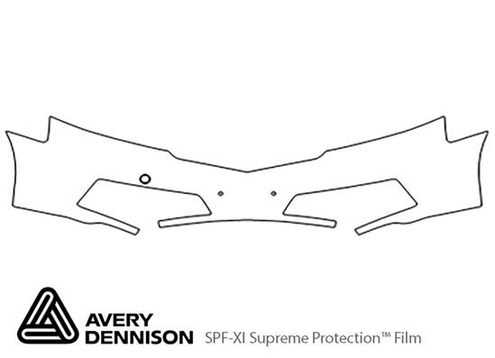 Acura TL 2009-2011 Avery Dennison Clear Bra Bumper Paint Protection Kit Diagram