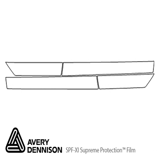 Acura TL 2009-2014 Avery Dennison Clear Bra Door Cup Paint Protection Kit Diagram