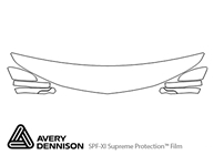 Acura TLX 2018-2020 Avery Dennison Clear Bra Hood Paint Protection Kit Diagram