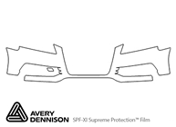 Audi A3 2009-2013 Avery Dennison Clear Bra Bumper Paint Protection Kit Diagram