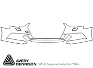 Audi A3 2017-2020 Avery Dennison Clear Bra Bumper Paint Protection Kit Diagram
