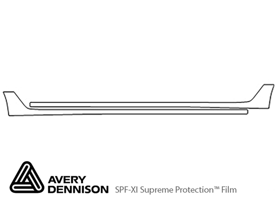 Audi A3 2017-2020 Avery Dennison Clear Bra Door Cup Paint Protection Kit Diagram