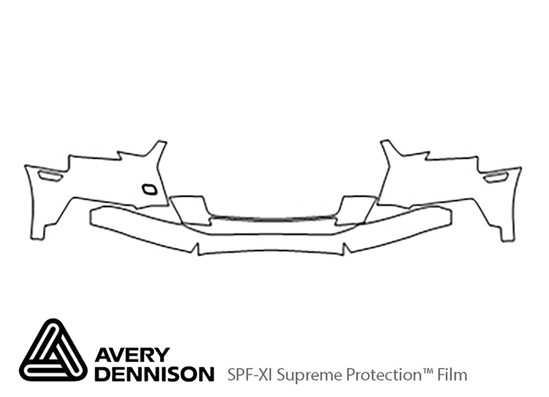 Audi A4 2017-2019 Avery Dennison Clear Bra Bumper Paint Protection Kit Diagram