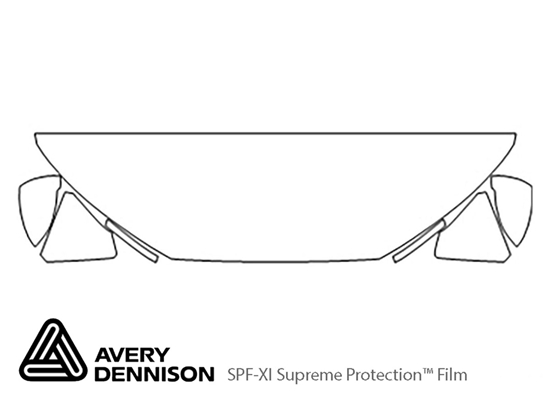 Audi A4 2017-2024 Avery Dennison Clear Bra Hood Paint Protection Kit Diagram