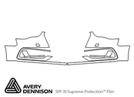 Audi A5 2013-2015 Avery Dennison Clear Bra Bumper Paint Protection Kit Diagram