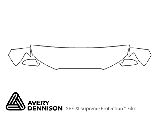 Audi A5 2013-2015 Avery Dennison Clear Bra Hood Paint Protection Kit Diagram