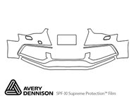 Audi A5 2016-2017 Avery Dennison Clear Bra Bumper Paint Protection Kit Diagram