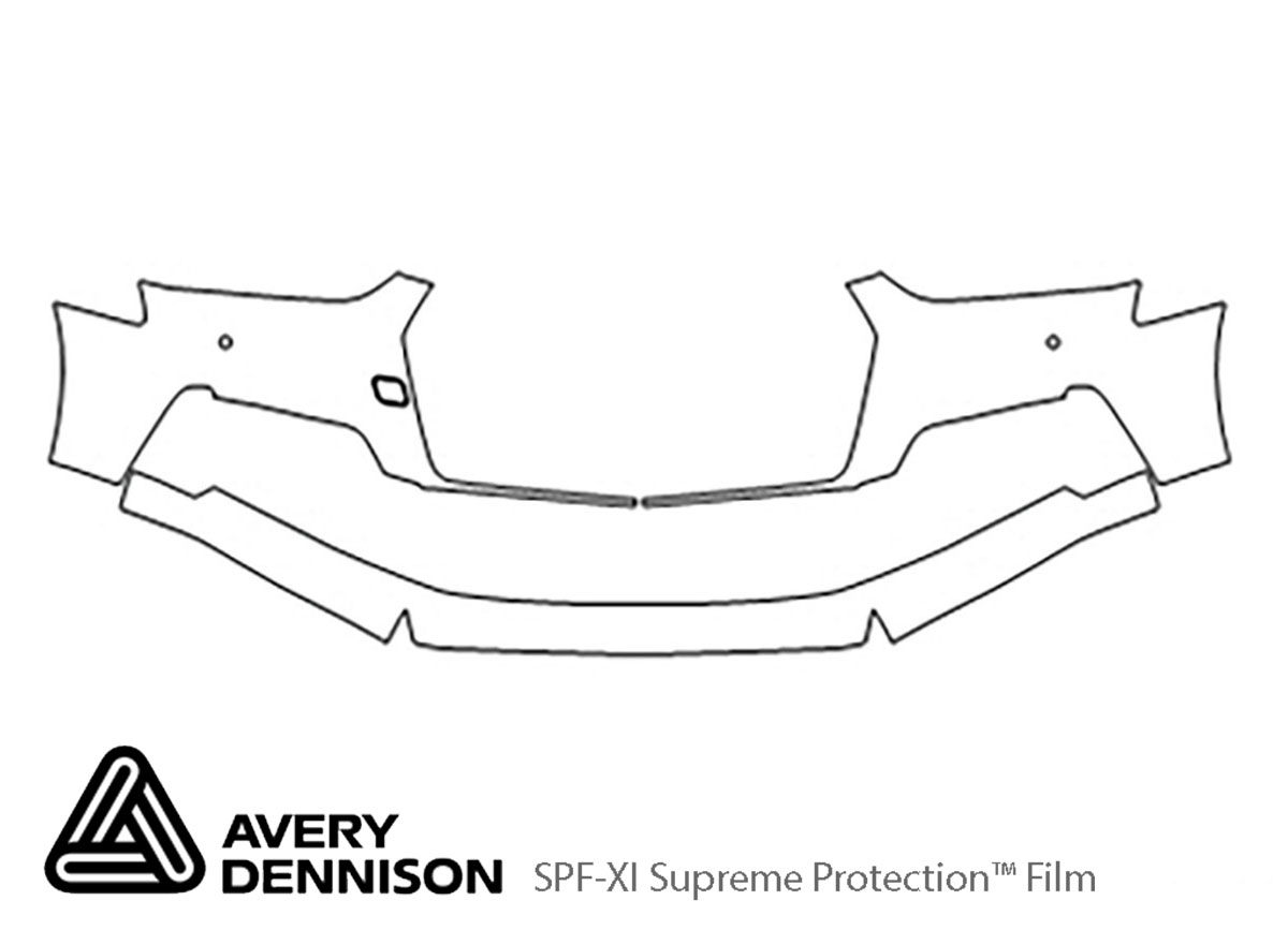 Audi A5 2018-2024 Avery Dennison Clear Bra Bumper Paint Protection Kit Diagram