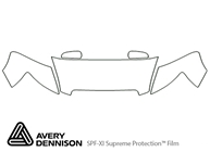 Audi A6 2006-2008 Avery Dennison Clear Bra Hood Paint Protection Kit Diagram