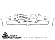 Audi A6 2016-2018 Avery Dennison Clear Bra Bumper Paint Protection Kit Diagram