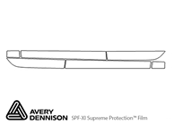 Audi A6 2016-2018 Avery Dennison Clear Bra Door Cup Paint Protection Kit Diagram