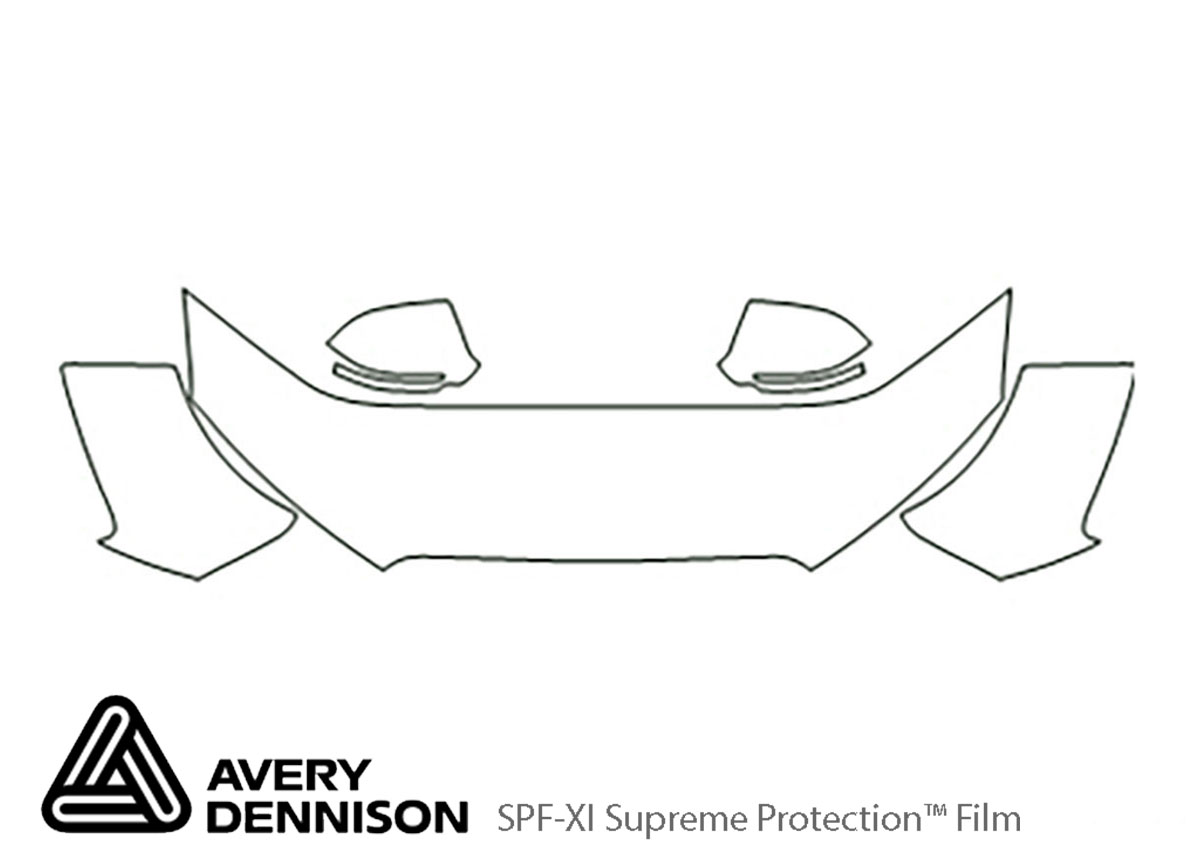 Audi A8 2011-2014 Avery Dennison Clear Bra Hood Paint Protection Kit Diagram