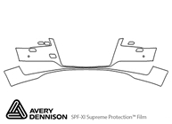 Audi A8 2015-2018 Avery Dennison Clear Bra Bumper Paint Protection Kit Diagram