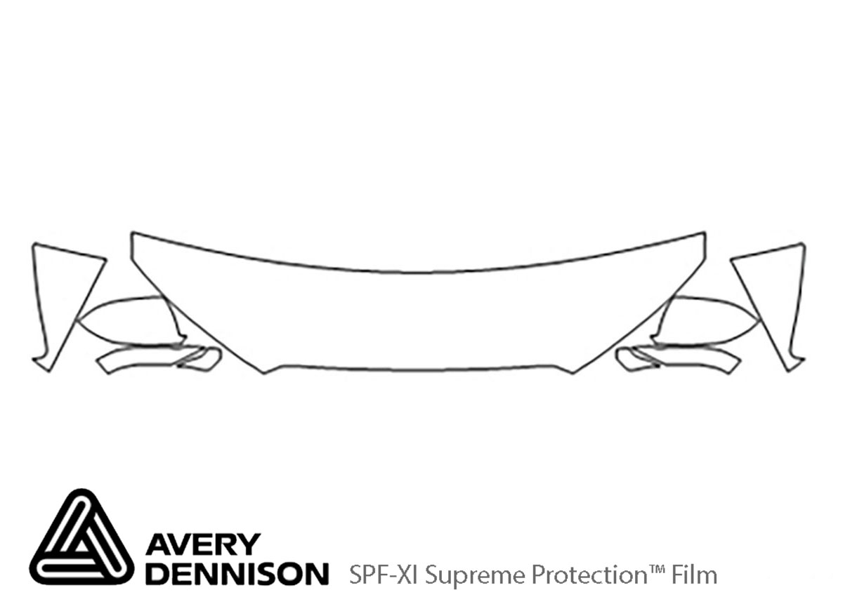 Audi A8 2015-2024 Avery Dennison Clear Bra Hood Paint Protection Kit Diagram