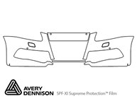 Audi Q5 2009-2012 Avery Dennison Clear Bra Bumper Paint Protection Kit Diagram