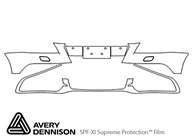 Audi Q5 2013-2017 Avery Dennison Clear Bra Bumper Paint Protection Kit Diagram