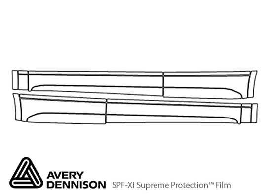 Audi Q5 2018-2024 Avery Dennison Clear Bra Door Cup Paint Protection Kit Diagram