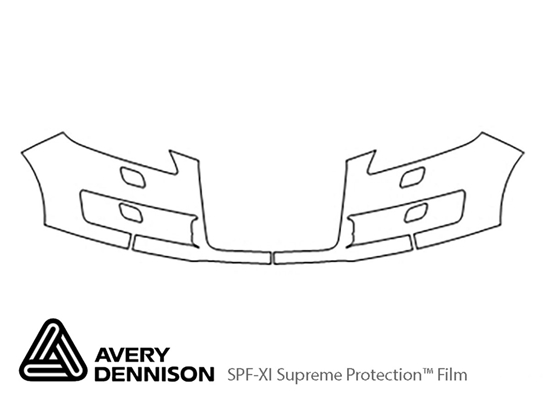 Audi Q7 2010-2015 Avery Dennison Clear Bra Bumper Paint Protection Kit Diagram