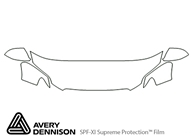 Audi Q7 2010-2015 Avery Dennison Clear Bra Hood Paint Protection Kit Diagram