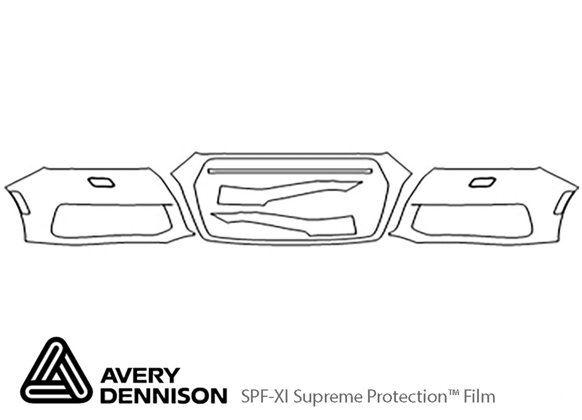 Audi Q7 2017-2024 Avery Dennison Clear Bra Bumper Paint Protection Kit Diagram