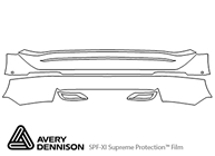 Audi Q8 2019-2023 Avery Dennison Clear Bra Door Cup Paint Protection Kit Diagram