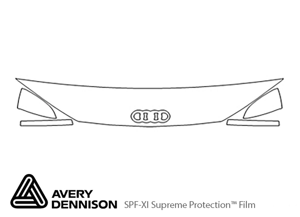 Audi R8 2017-2018 Avery Dennison Clear Bra Hood Paint Protection Kit Diagram