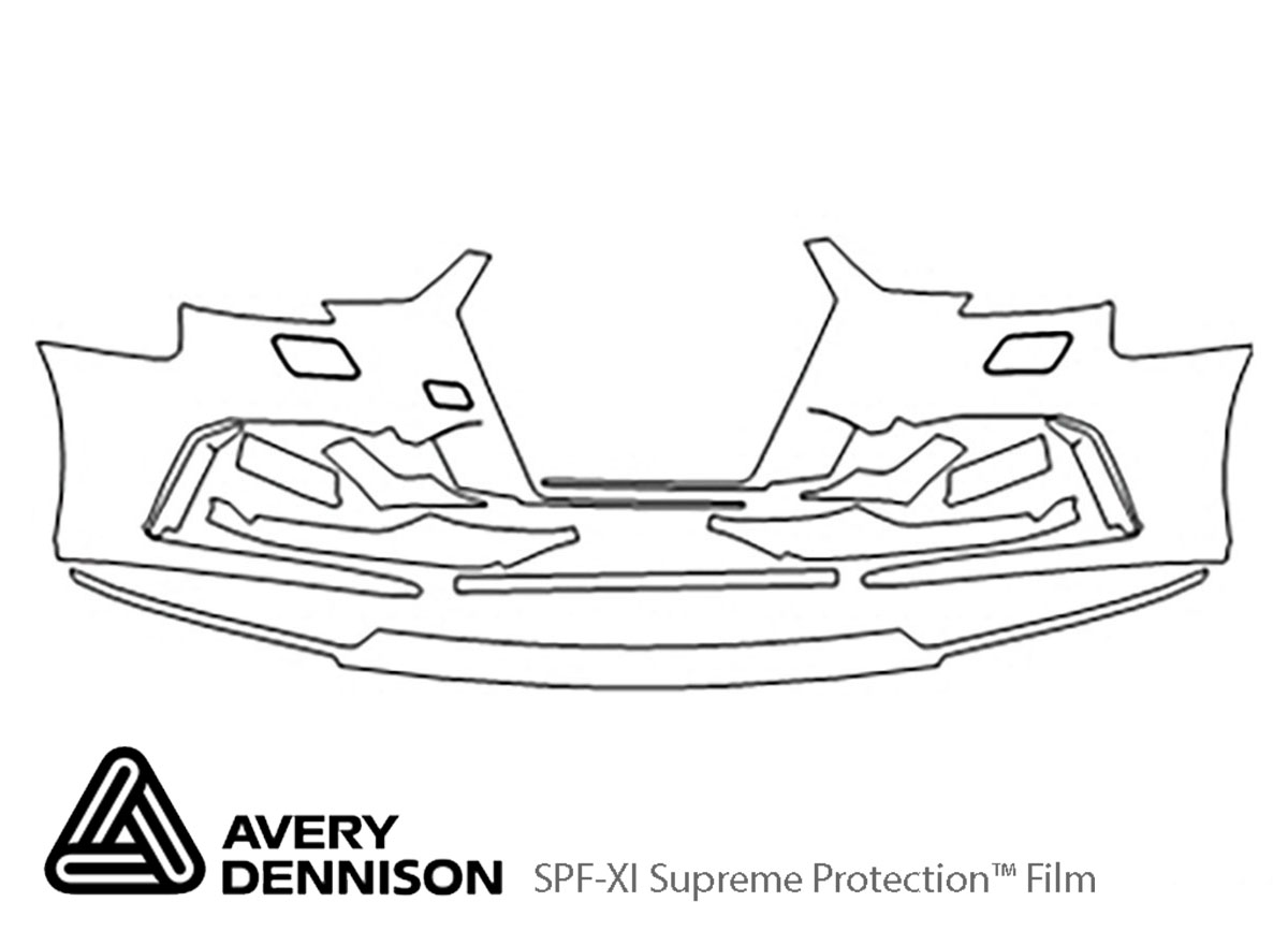 Audi RS3 2017-2020 Avery Dennison Clear Bra Bumper Paint Protection Kit Diagram