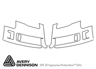 Audi RS4 2007-2008 Avery Dennison Clear Bra Bumper Paint Protection Kit Diagram