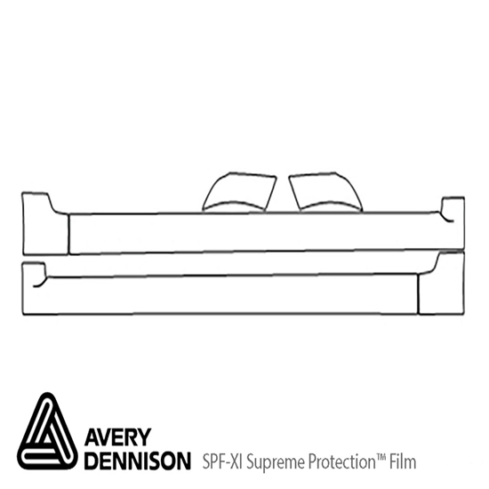 Audi RS4 2007-2008 Avery Dennison Clear Bra Door Cup Paint Protection Kit Diagram