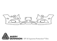 Audi RS7 2014-2015 Avery Dennison Clear Bra Bumper Paint Protection Kit Diagram