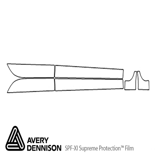 Audi RS7 2014-2015 Avery Dennison Clear Bra Door Cup Paint Protection Kit Diagram