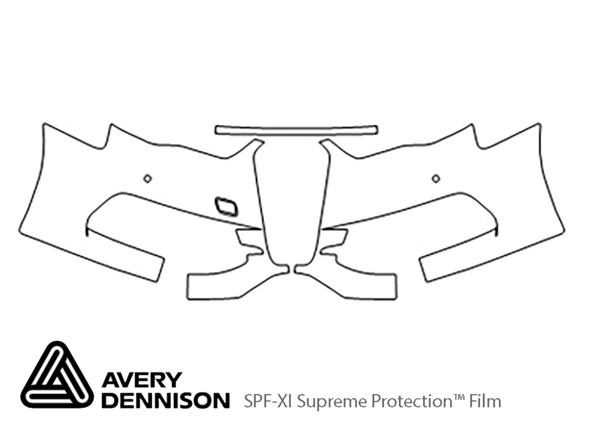 Audi S3 2015-2016 Avery Dennison Clear Bra Bumper Paint Protection Kit Diagram