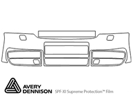 Audi S4 2000-2004 Avery Dennison Clear Bra Bumper Paint Protection Kit Diagram