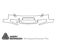 Audi S4 2004-2005 Avery Dennison Clear Bra Bumper Paint Protection Kit Diagram