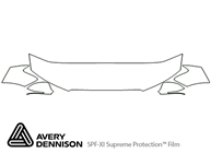 Audi S4 2009-2010 Avery Dennison Clear Bra Hood Paint Protection Kit Diagram