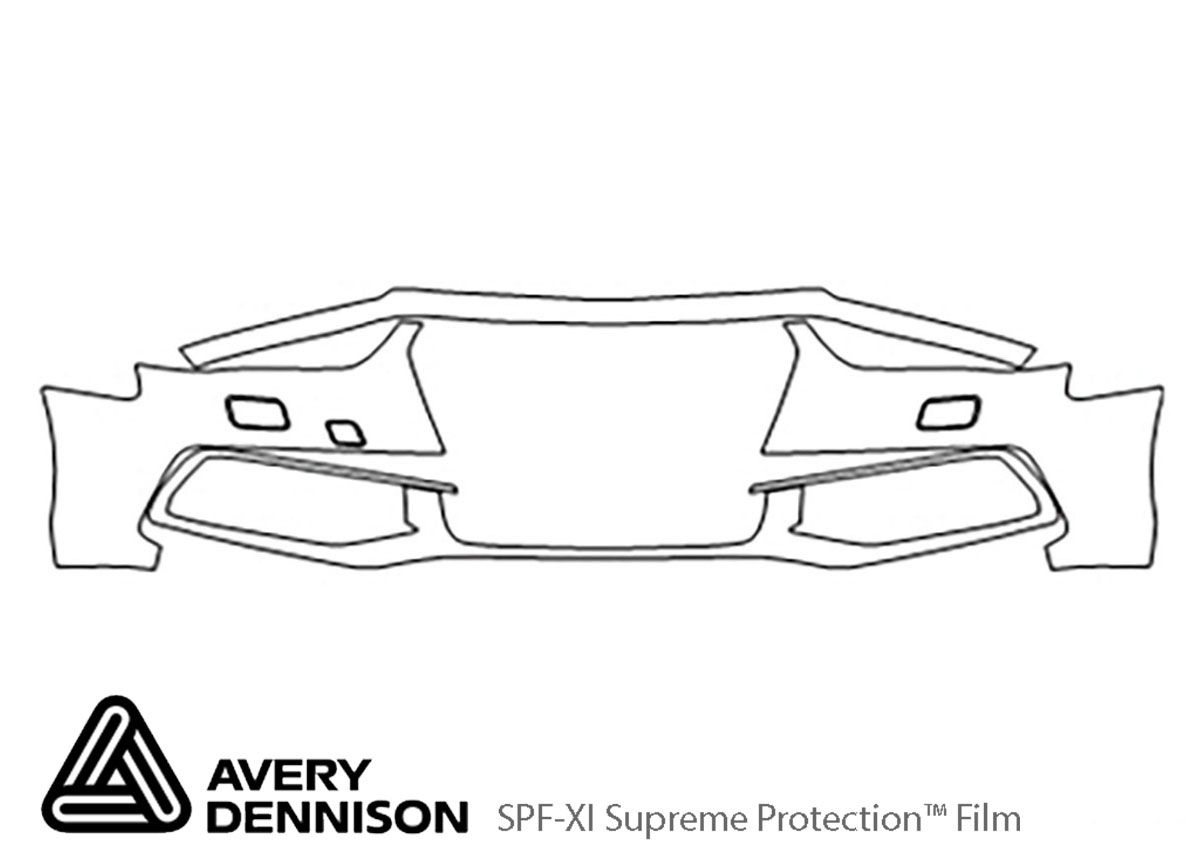 Audi S4 2013-2016 Avery Dennison Clear Bra Bumper Paint Protection Kit Diagram